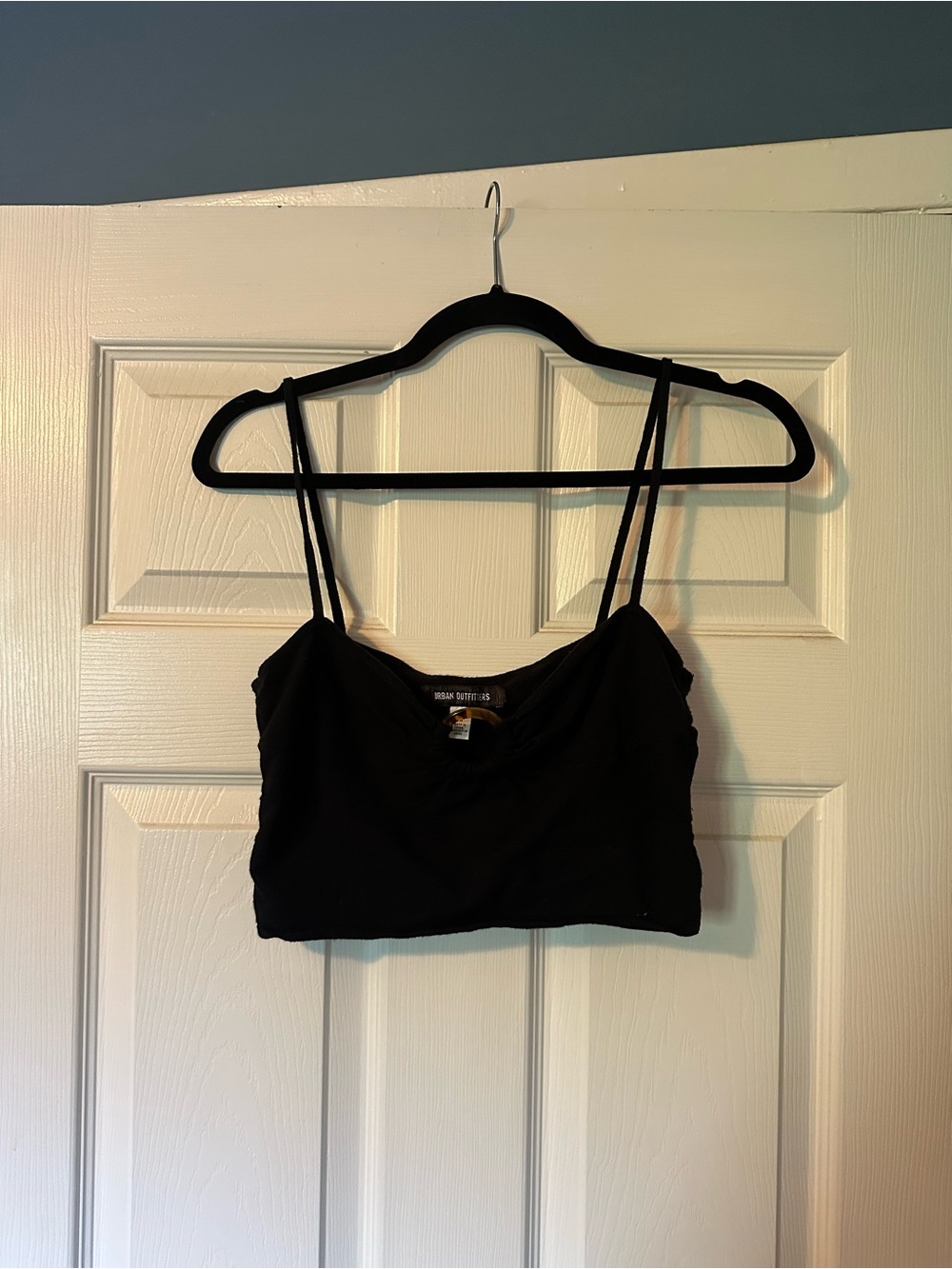 Urban Outfitters Black Double-Strap Cropped Cami